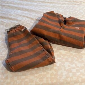 Tiny Cottons Striped Brown Tracksuit